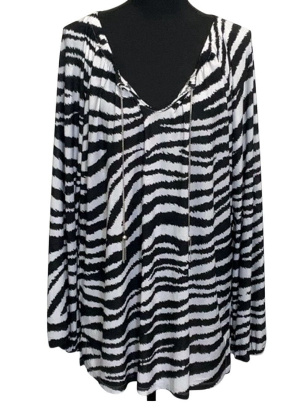 Strazzi Zebra Print Blouse EUC